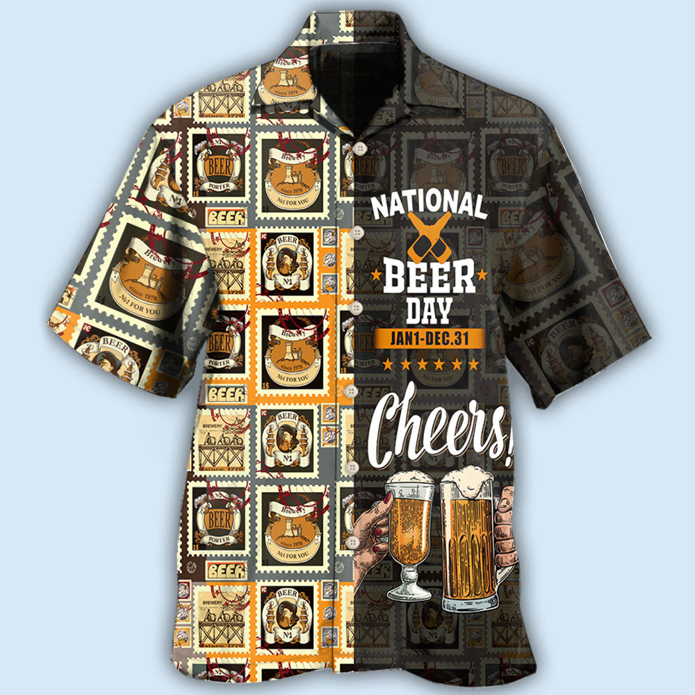 Beer National Beer Day Cheers - Hawaiian Shirt 