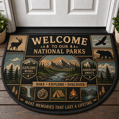 Camp Host Welcome Doormat - RV Camper & Campfire Outdoor Welcome Mat - 5to9vibe