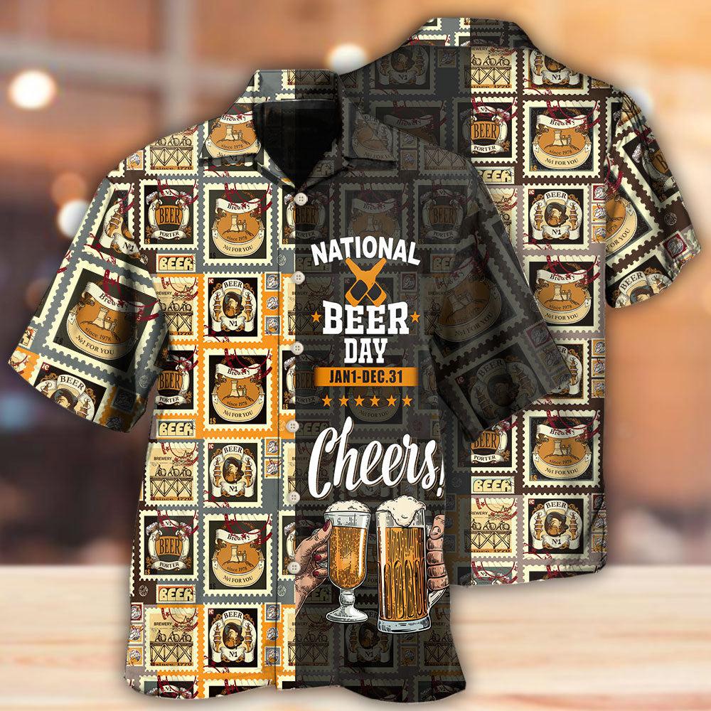 Beer National Beer Day Cheers - Hawaiian Shirt 