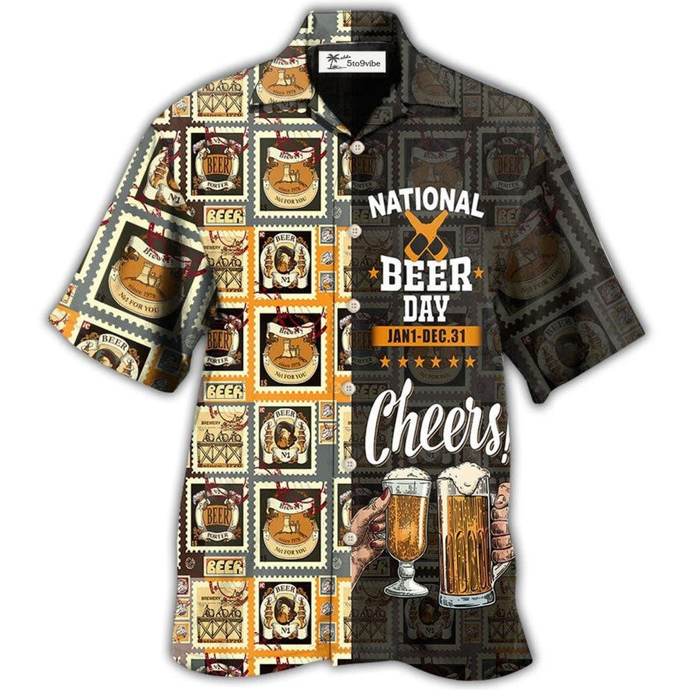 Hawaiian Shirt / Adults / S Beer National Beer Day Cheers - Hawaiian Shirt 