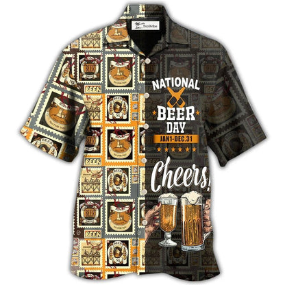 Hawaiian Shirt / Adults / S Beer National Beer Day Cheers - Hawaiian Shirt 