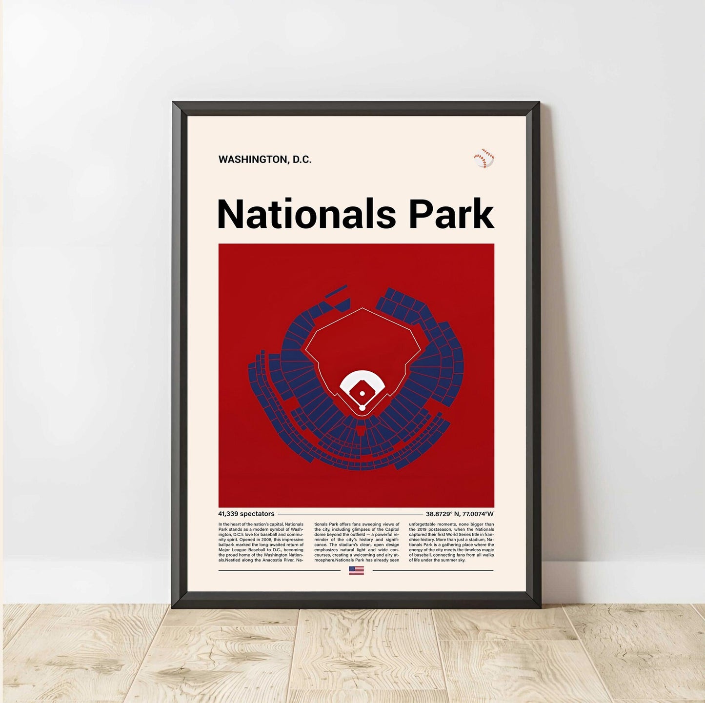 Baseball Stadium Seating Diagram - Vertical Poster - 5to9vibe