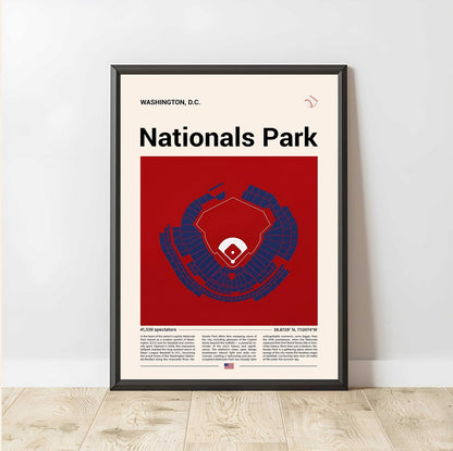 Baseball Stadium Seating Diagram - Vertical Poster - 5to9vibe
