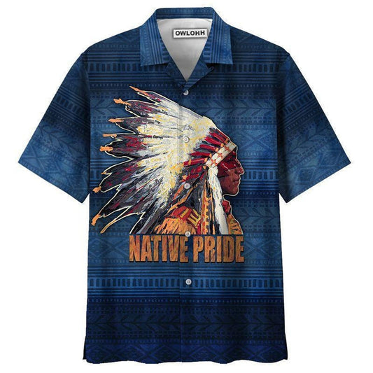 Hawaiian Shirt / Adults / S Native Pride Style Love Peace Blue - Hawaiian Shirt 