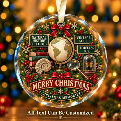 Natural History Collector Personalized Glass Ornament | 5To9Vibe