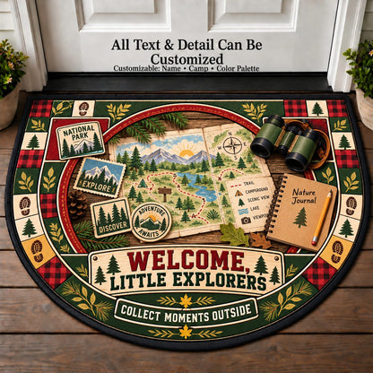 Park Passport - Nature Kids Personalized Half Round Mat | 5To9Vibe