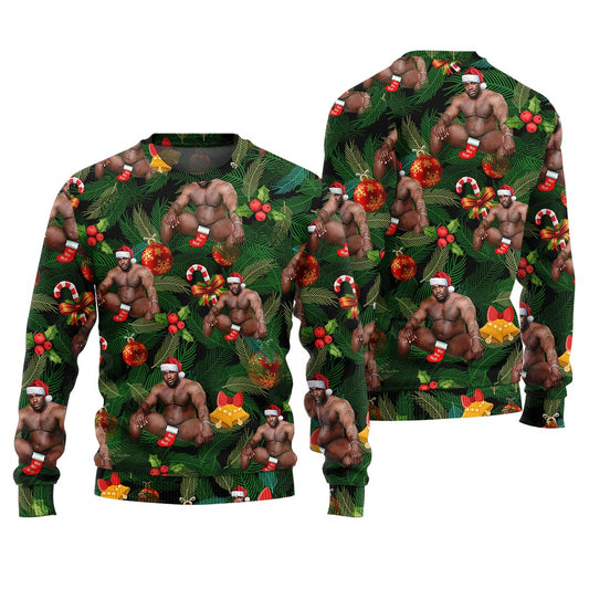Naughty Barry Wood Ugly Christmas Sweater