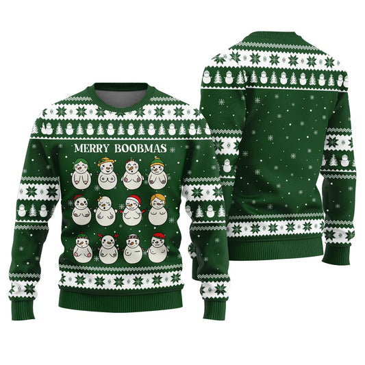 Naughty Boobmas Mens Ugly Sweaters For Christmas