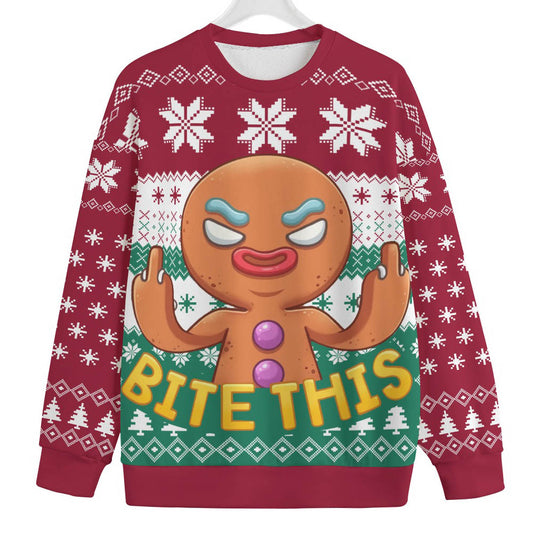 Naughty Cookies Womens Plus Ugly Christmas Sweater