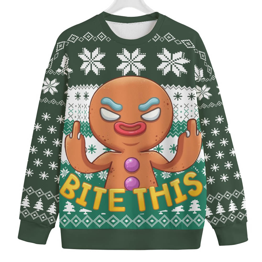 Naughty Cookies Womens Plus Ugly Christmas Sweater
