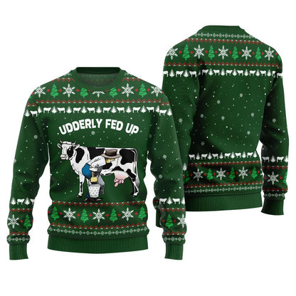 Naughty Cow Farm Tease Ugly Christmas Sweater
