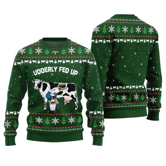 Naughty Cow Farm Tease Ugly Christmas Sweater