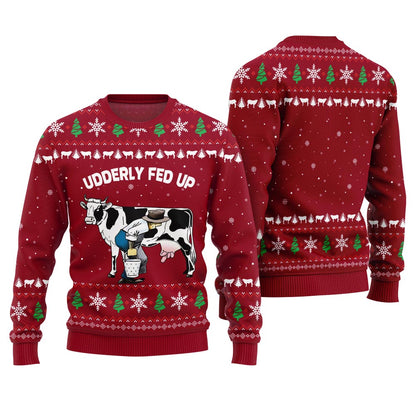 Naughty Cow Farm Tease Ugly Christmas Sweater