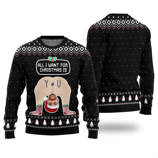 Naughty Custom Face Funny Ugly Christmas Sweater