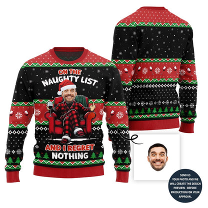 Naughty Custom Face Ugly Sweater