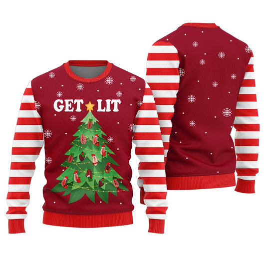Naughty Get Lit Clitmas Ugly Christmas Sweater