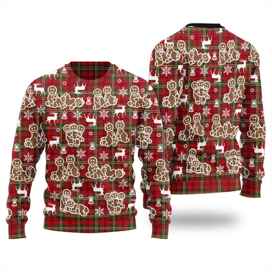 Naughty Gingerbread Ugly Christmas Sweater For Adults