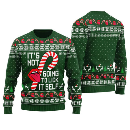 Naughty Lick Candy Men's Ugly Christmas Sweater