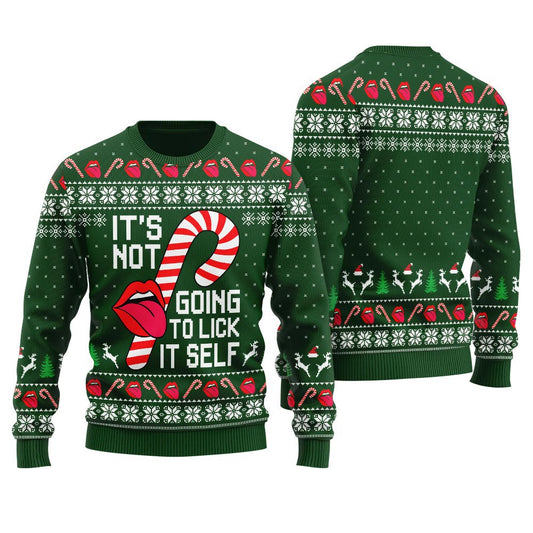 Naughty Lick Candy Men's Ugly Christmas Sweater
