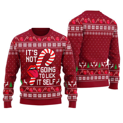 Naughty Lick Candy Men's Ugly Christmas Sweater