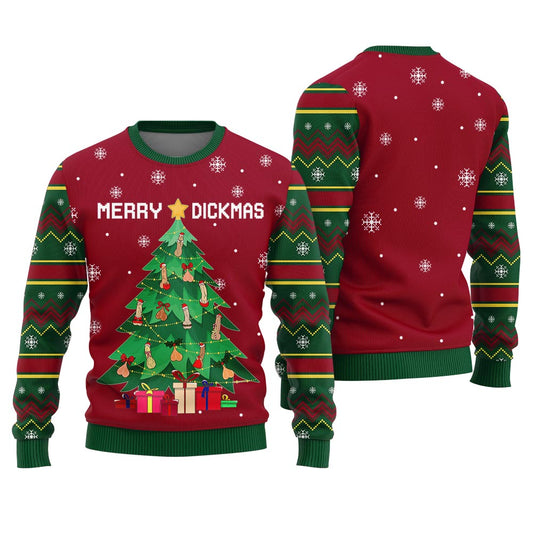 Naughty Merry Dickmas Christmas Sweater