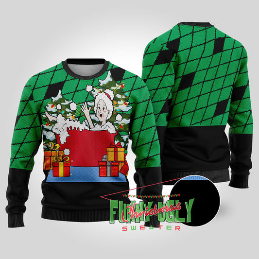 Naughty Mrs. Claus Ugly Christmas Sweater Black