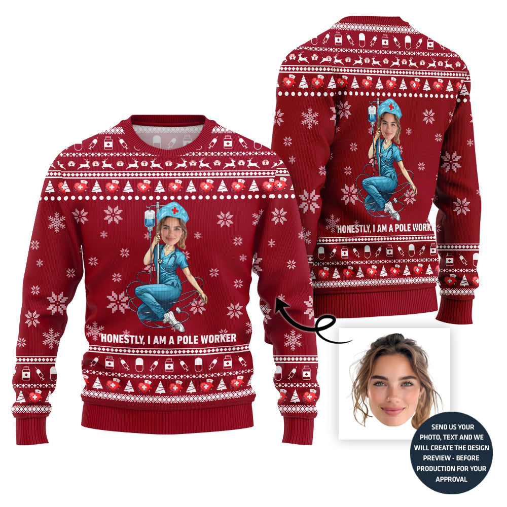 Naughty Nurse Ugly Christmas Jumper For Women