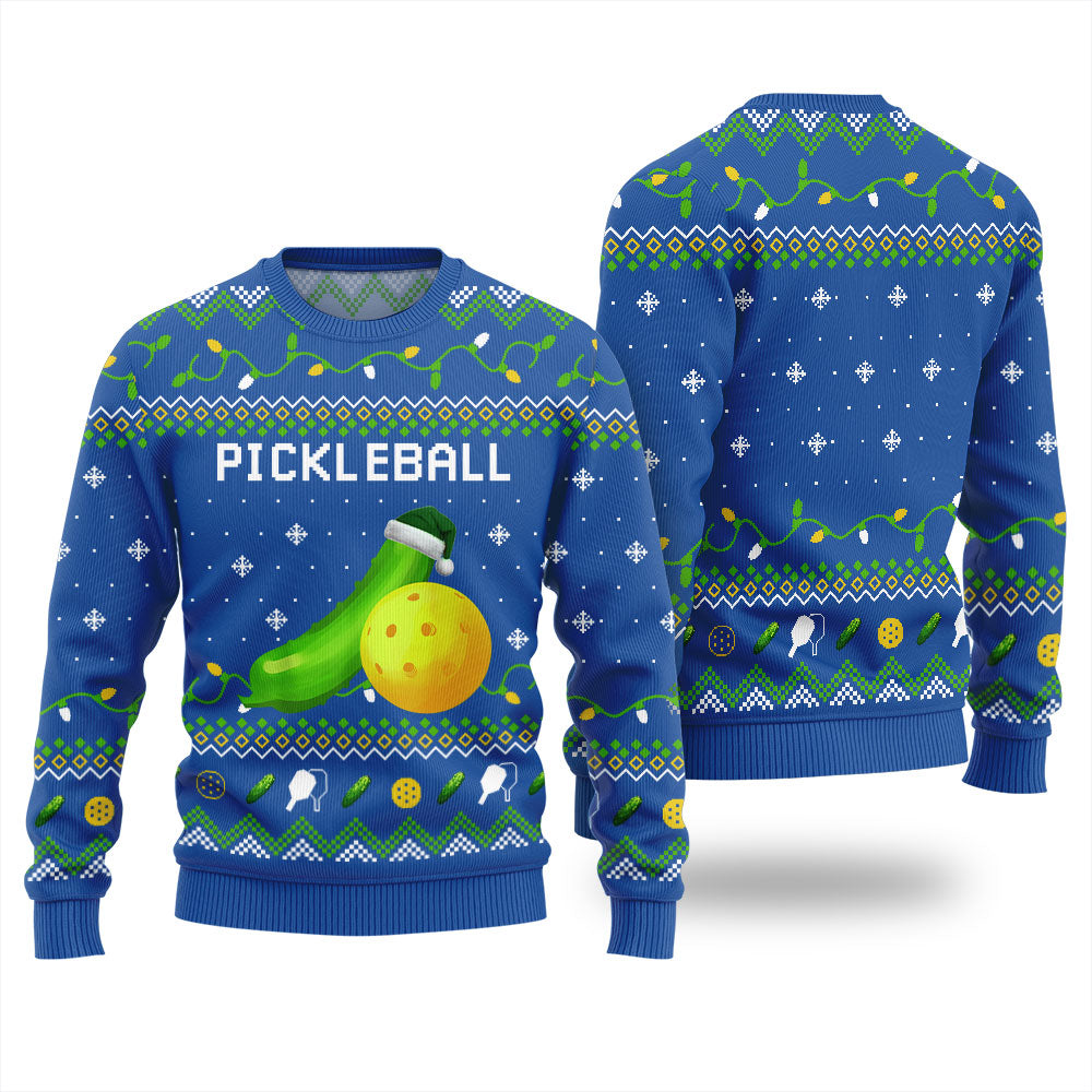 Naughty Pickleball Ugly Christmas Sweater