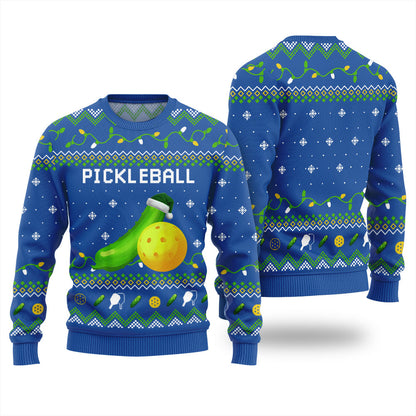 Naughty Pickleball Ugly Christmas Sweater