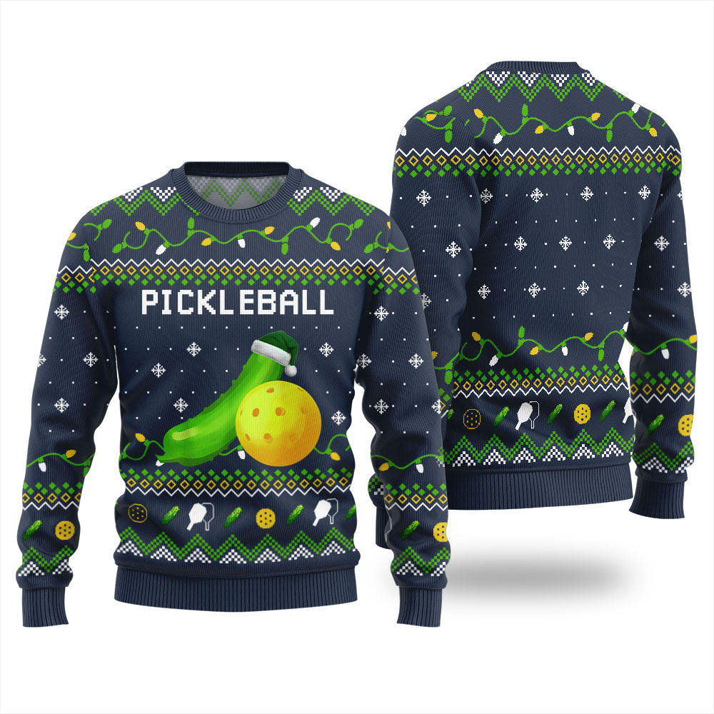 Naughty Pickleball Ugly Christmas Sweater