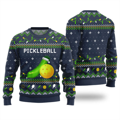 Naughty Pickleball Ugly Christmas Sweater
