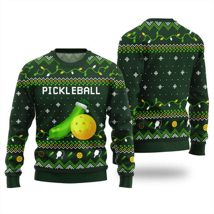 Naughty Pickleball Ugly Christmas Sweater