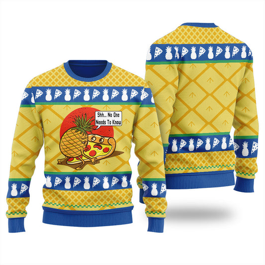 Naughty Pineapple Pizza Women's Ugly Christmas Sweater