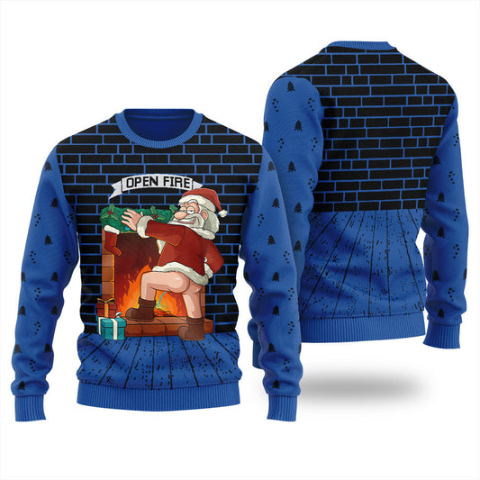 Naughty Santa Claus Christmas Sweater Men