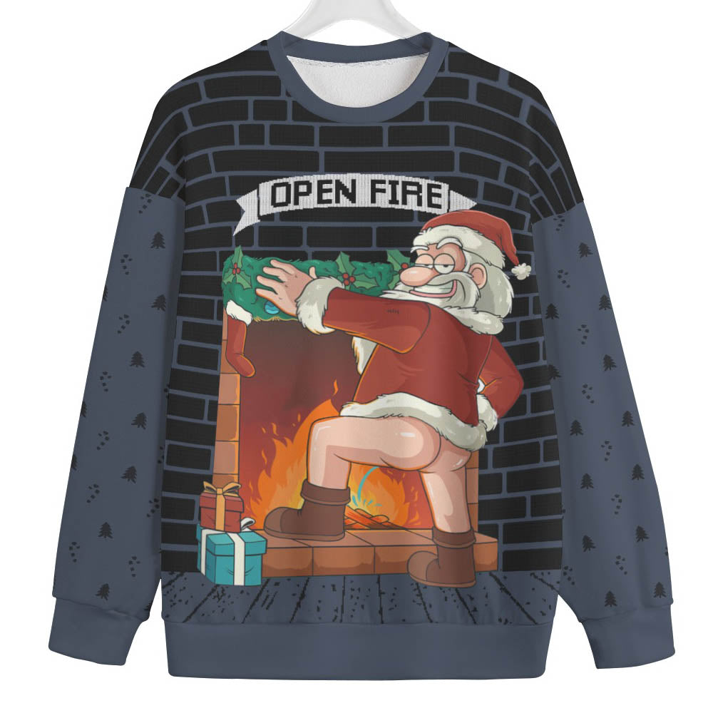 Naughty Santa Claus Men Big And Tall Christmas Sweater