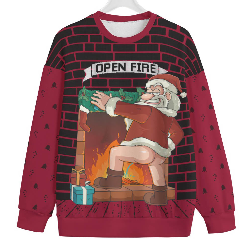 Naughty Santa Claus Women's Plus Size Ugly Christmas Sweater