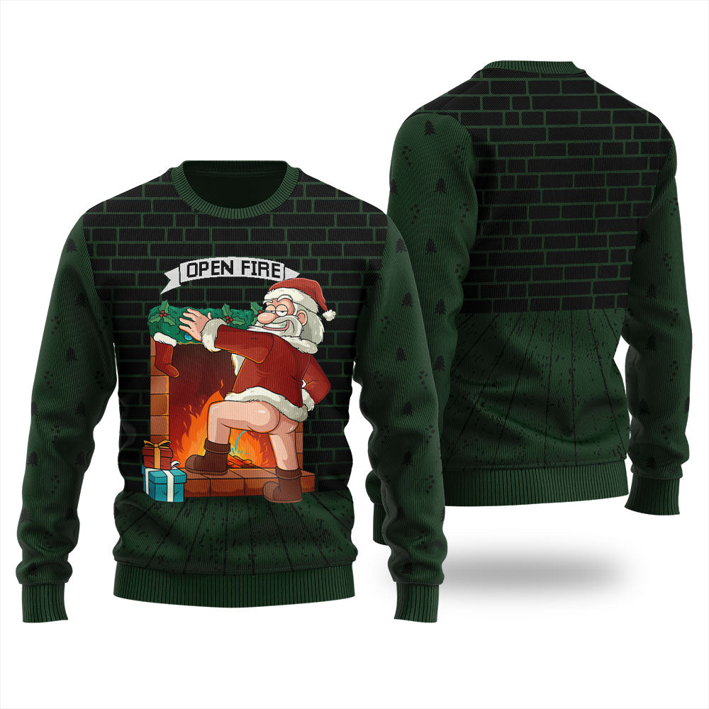 Naughty Santa Claus Womens Ugly Christmas Sweater