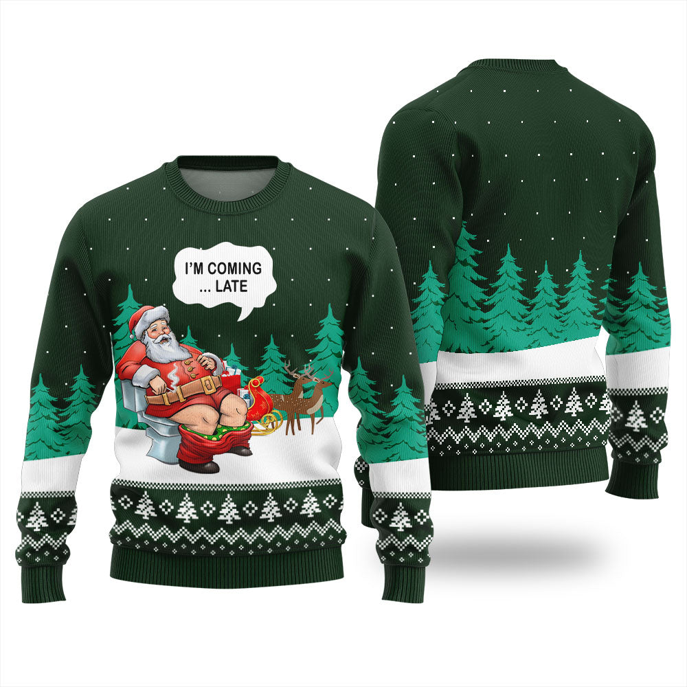 Naughty Santa Funny Christmas Sweater For Adults