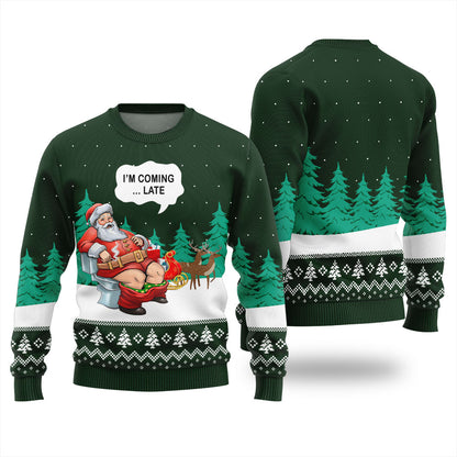 Naughty Santa Funny Christmas Sweater For Adults