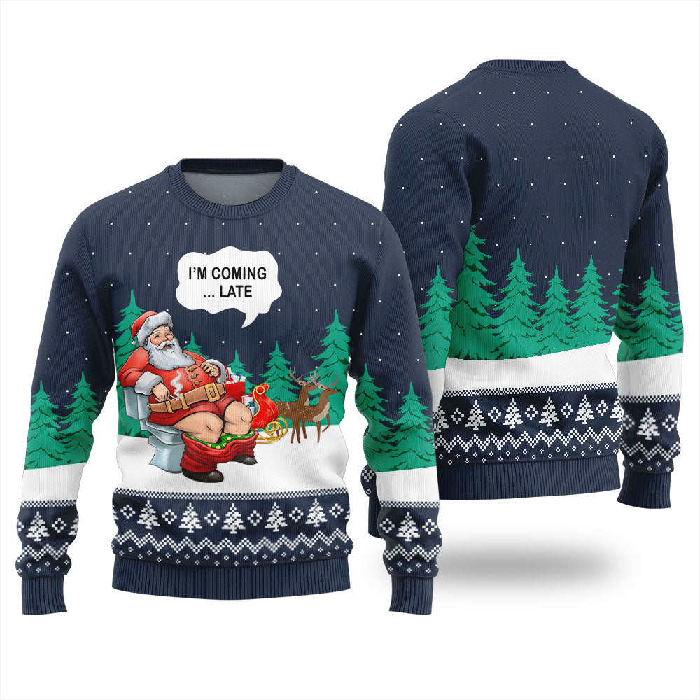 Naughty Santa Funny Christmas Sweater For Adults