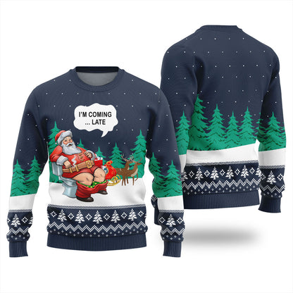 Naughty Santa Funny Christmas Sweater For Adults