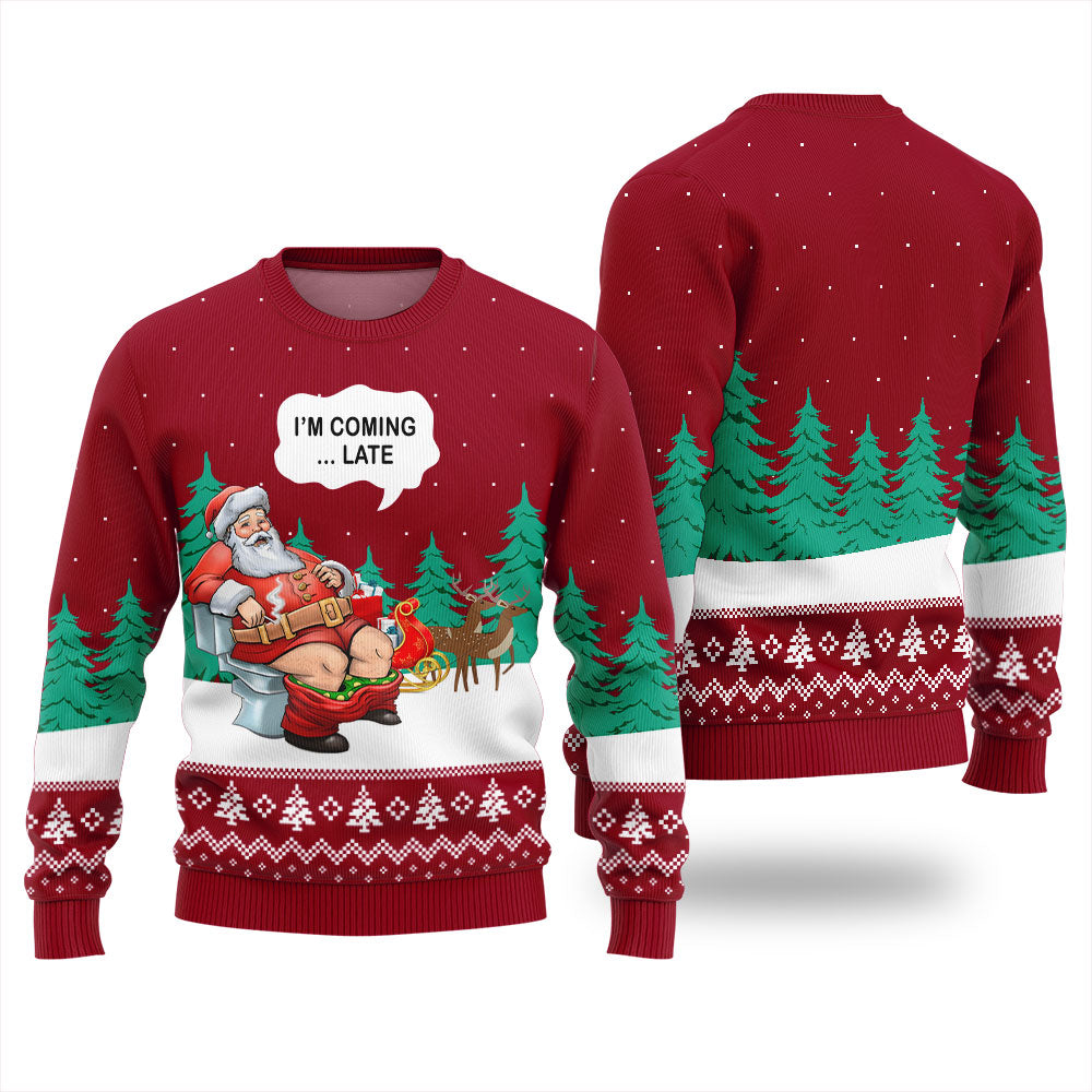 Naughty Santa Funny Christmas Sweater For Adults