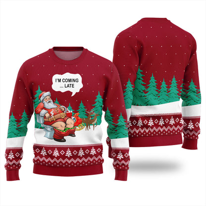 Naughty Santa Funny Christmas Sweater For Adults