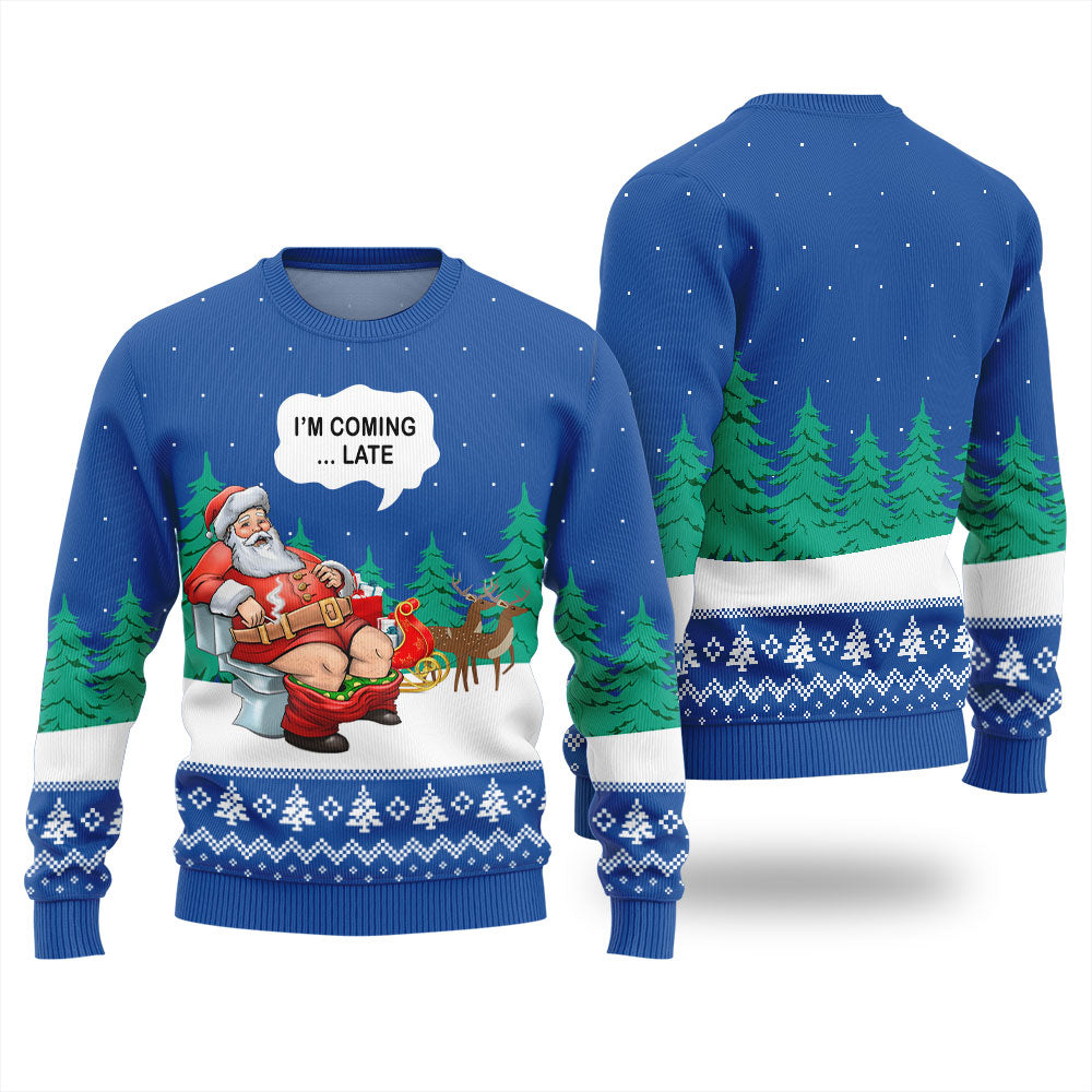 Naughty Santa Funny Christmas Sweater For Adults