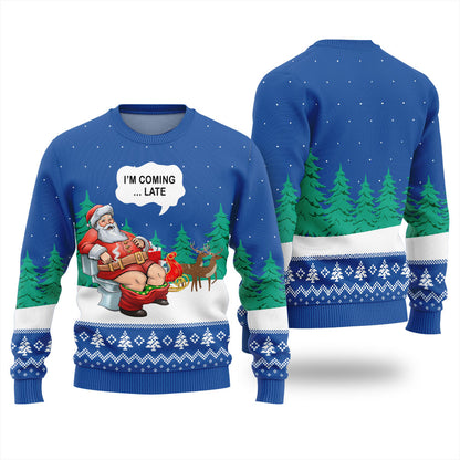 Naughty Santa Funny Christmas Sweater For Adults