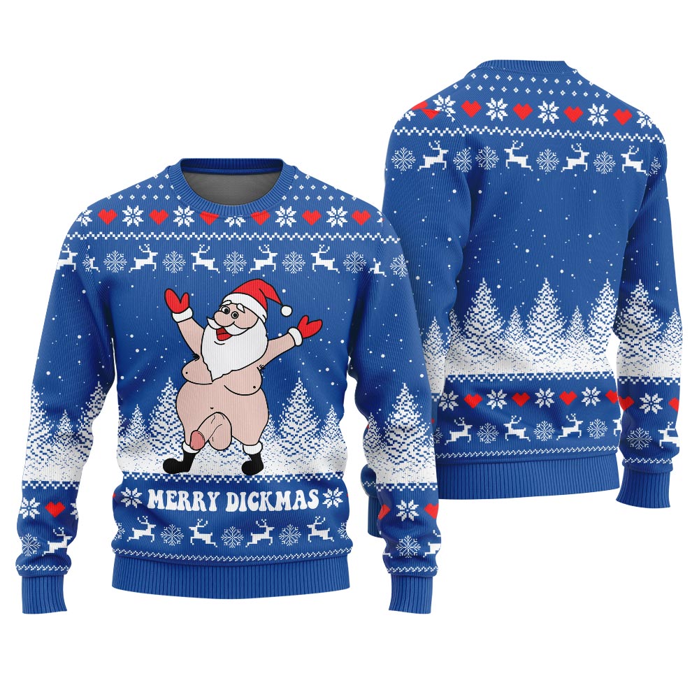 Naughty Santa Funny Christmas Sweaters For Adults