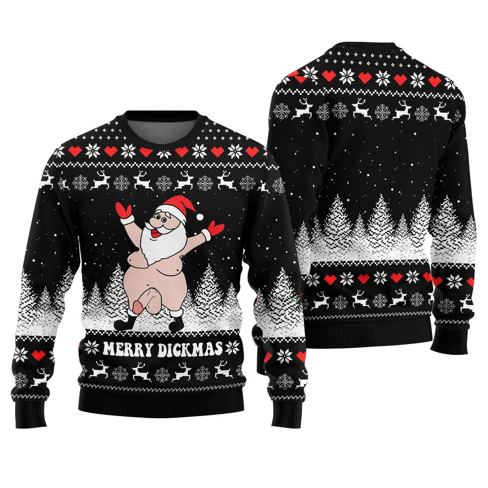 Naughty Santa Funny Christmas Sweaters For Adults