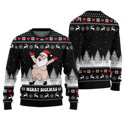 Naughty Santa Funny Christmas Sweaters For Adults