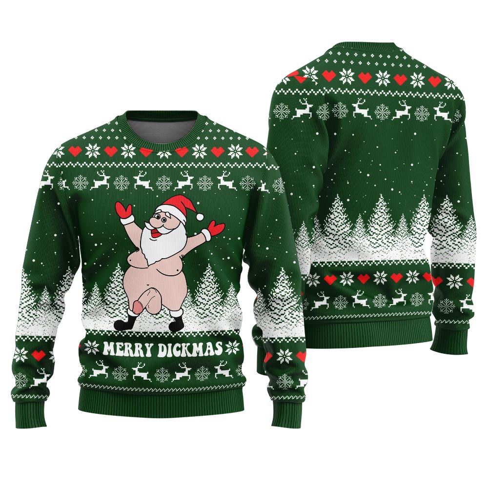 Naughty Santa Funny Christmas Sweaters For Adults