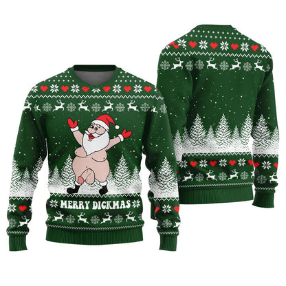 Naughty Santa Funny Christmas Sweaters For Adults